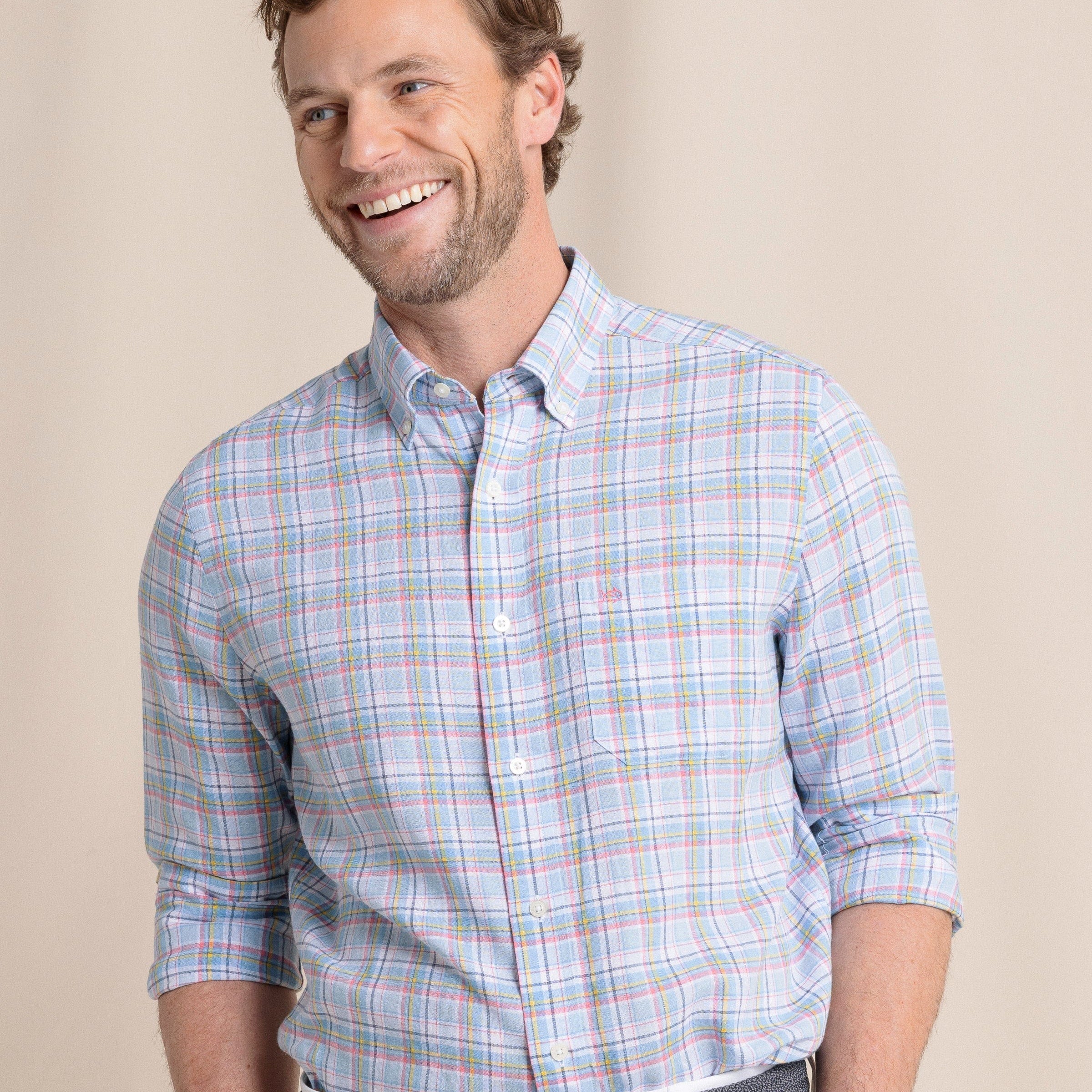 Southern Tide Sport Shirts Emerald Shores Sport Shirt - Cerulean