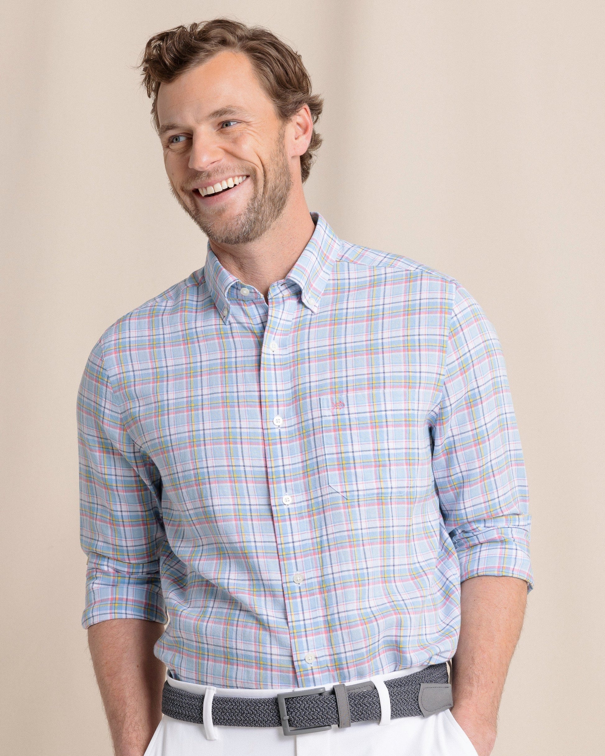 Southern Tide Sport Shirts Emerald Shores Sport Shirt - Cerulean