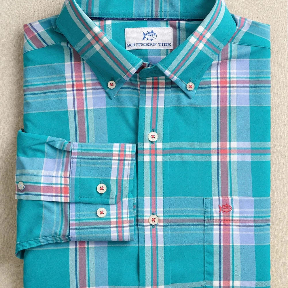 Southern Tide Sport Shirts Greenview Plaid Intercoastal Sport Shirt