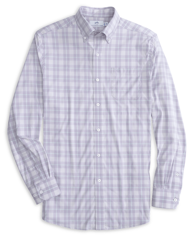 Southern Tide Sport Shirts Intercoastal Primrose Plaid Long Sleeve Sport Shirt - Orchid Petal