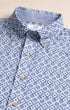 Southern Tide Sport Shirts Marine Mirage Linen Rayon Short Sleeve Sport Shirt