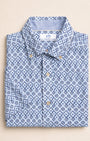 Southern Tide Sport Shirts Marine Mirage Linen Rayon Short Sleeve Sport Shirt