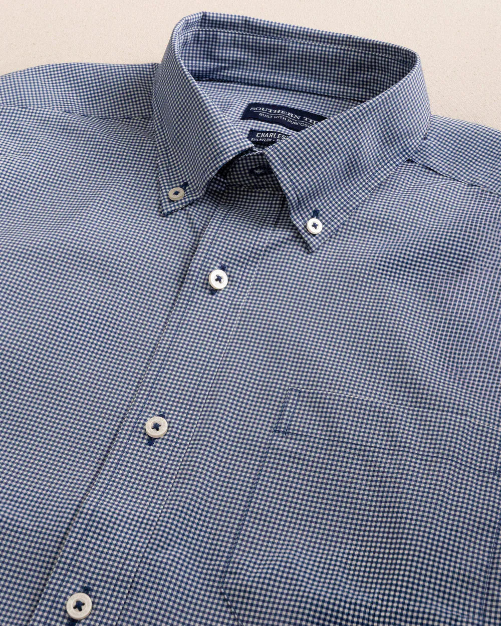 Southern Tide Sport Shirts Micro Gingham Intercoastal Sport Shirt