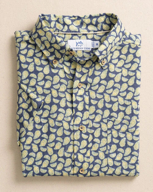 Southern Tide Sport Shirts Oyster Roast Linen Sport Shirt