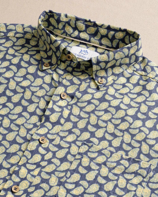 Southern Tide Sport Shirts Oyster Roast Linen Sport Shirt