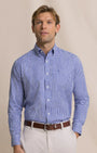 Southern Tide Sport Shirts Palmetto Point Gingham Sport Shirt in Nautical Blue