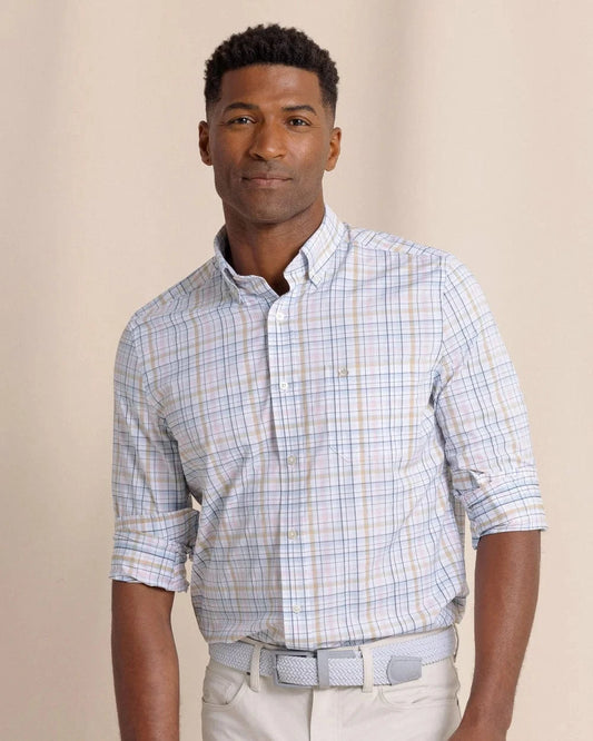 Southern Tide Sport Shirts Parfait Pink / M Morris Island brrr Intercoastal Plaid Long Sleeve Sport Shirt
