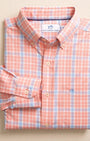 Southern Tide Sport Shirts Petal Pink Beckenham Plaid Intercoastal Long Sleeve Sport Shirt