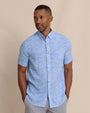 Southern Tide Sport Shirts Rolling Waves Linen Sport Shirt