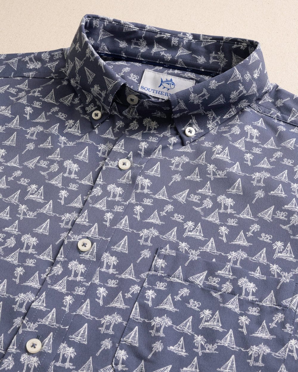 Southern Tide Sport Shirts Sail Away Short Sleeve Sport Shirt