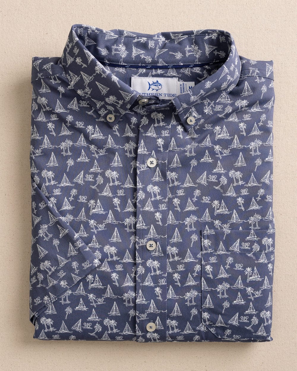 Southern Tide Sport Shirts Sail Away Short Sleeve Sport Shirt