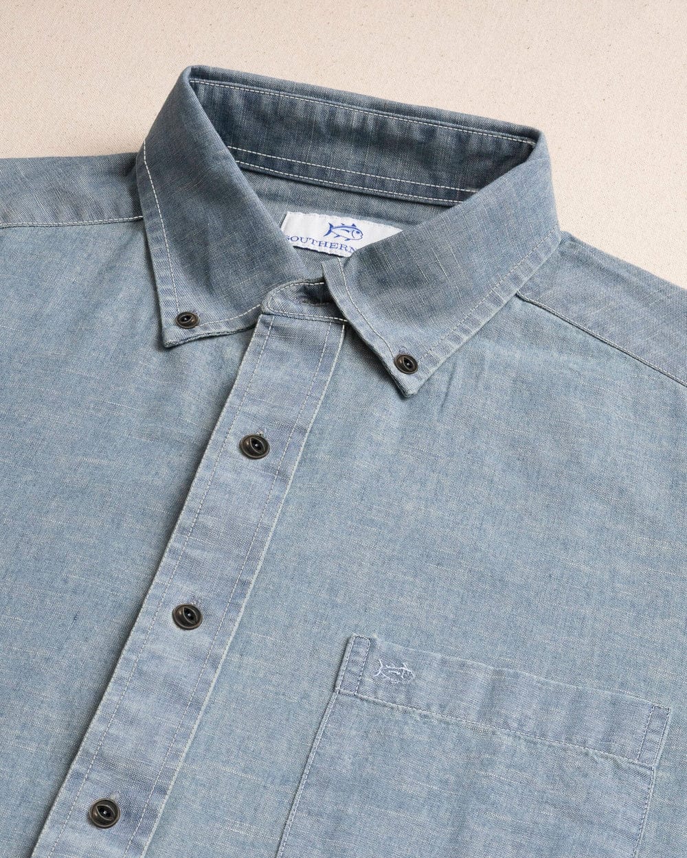 Southern Tide Sport Shirts Sandy Beach Chambray Sport Shirt