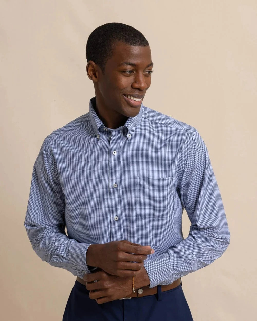 Southern Tide Sport Shirts Seven Seas Blue / M Micro Gingham brrr Intercoastal Sport Shirt
