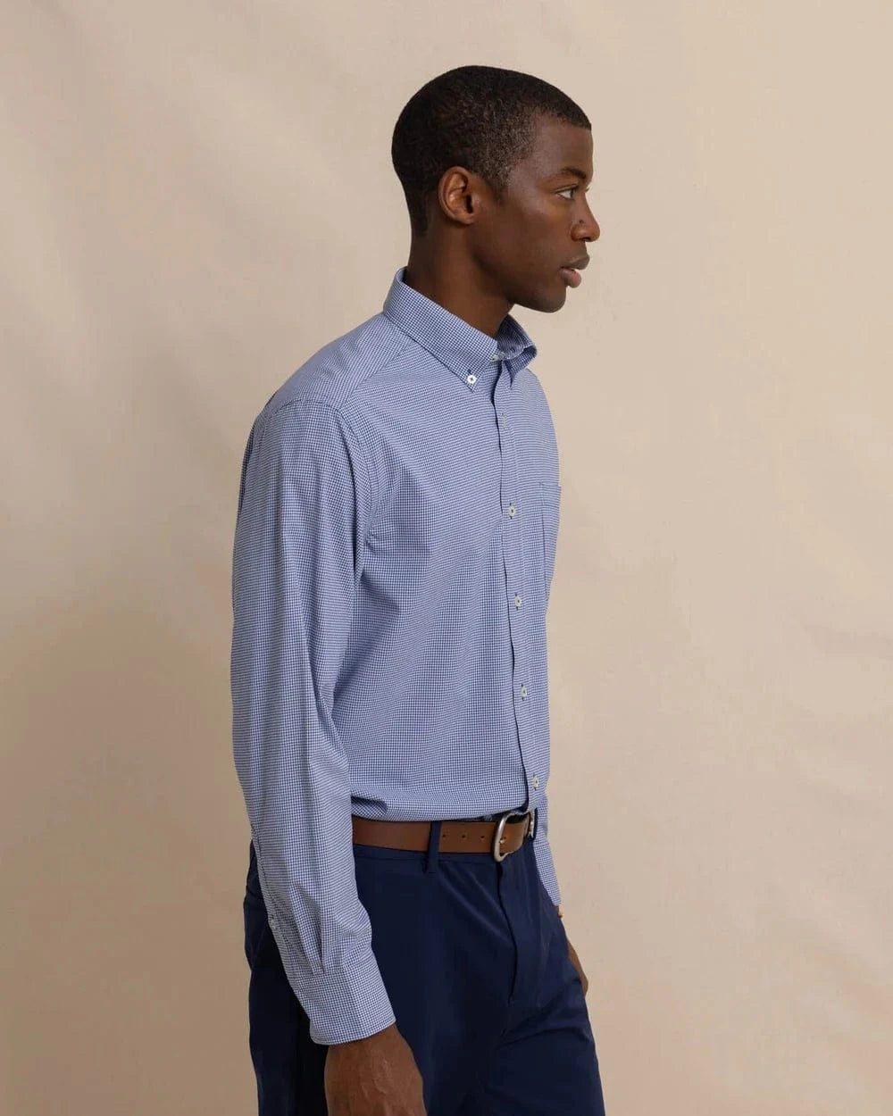 Southern Tide Sport Shirts SEVEN SEAS BLUE / S Micro Gingham brrr Intercoastal Sport Shirt