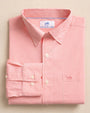 Southern Tide Sport Shirts SUNKIST CORAL / S Charleston Parkwood Micro-Gingham Long Sleeve Sport