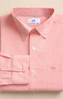 Southern Tide Sport Shirts SUNKIST CORAL / S Charleston Parkwood Micro-Gingham Long Sleeve Sport