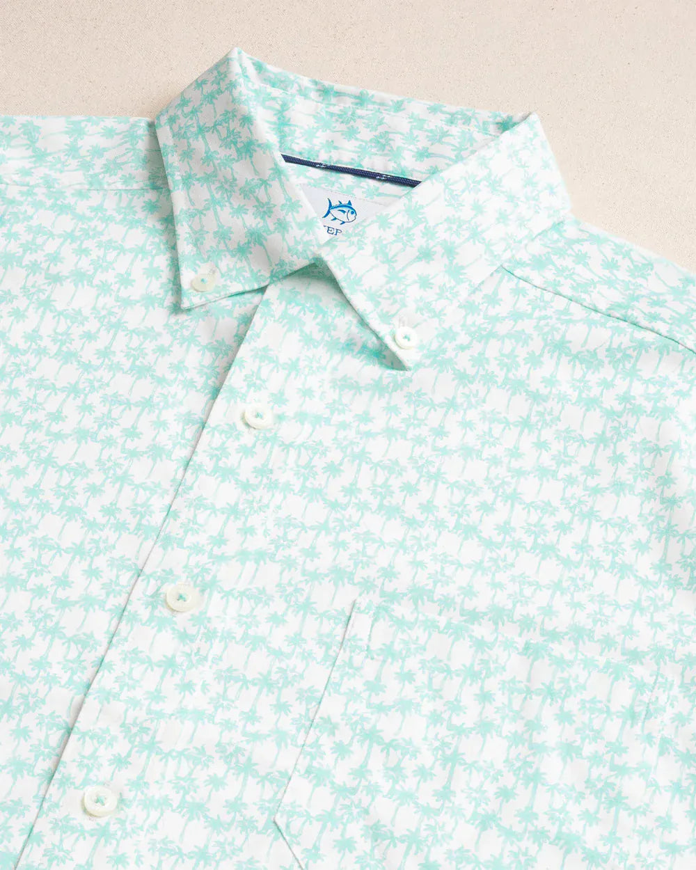 Southern Tide Sport Shirts Talk To The Palm Short Sleeve Sport Shirt