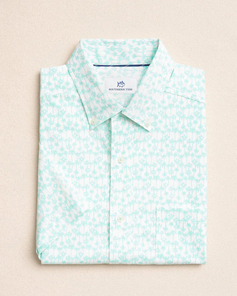 Southern Tide Sport Shirts Talk To The Palm Short Sleeve Sport Shirt