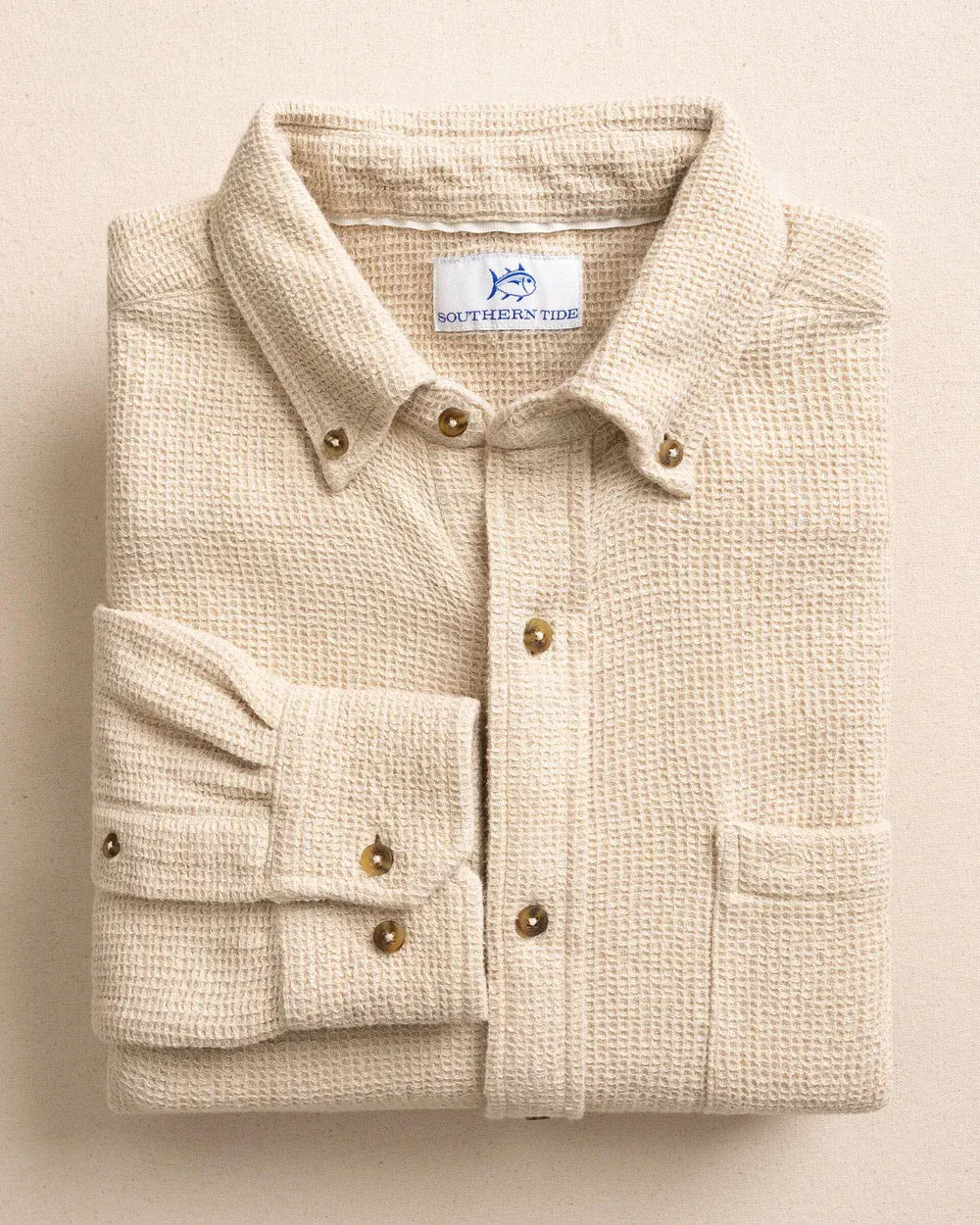 Southern Tide Sport Shirts Waffle Weave Heather Sport Shirt