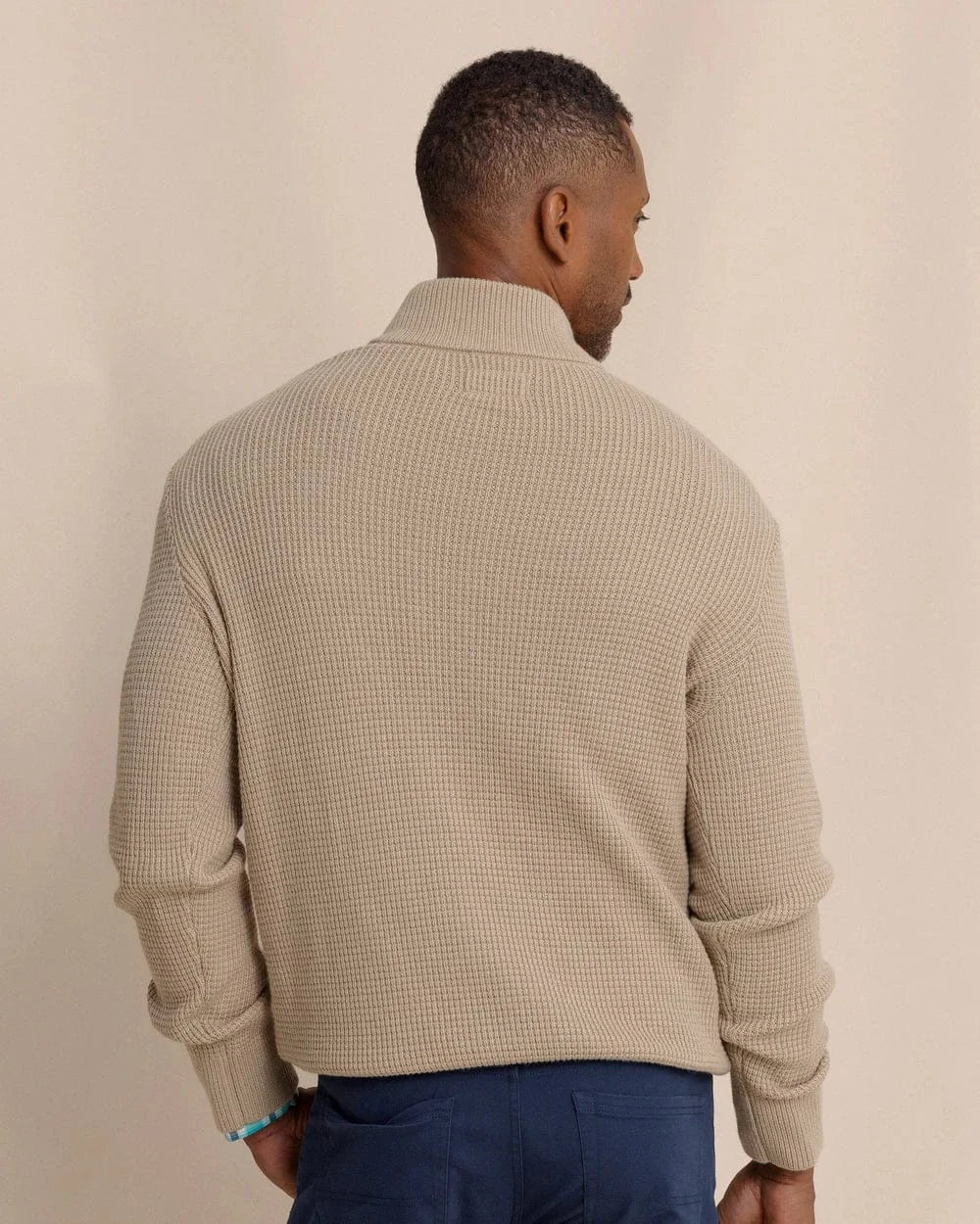 Southern Tide Sweaters Bass Creek Heather Quarter Button Sweater