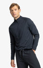 Southern Tide Sweaters Cruiser Heather Quarter Zip Pullover- Caviar Black