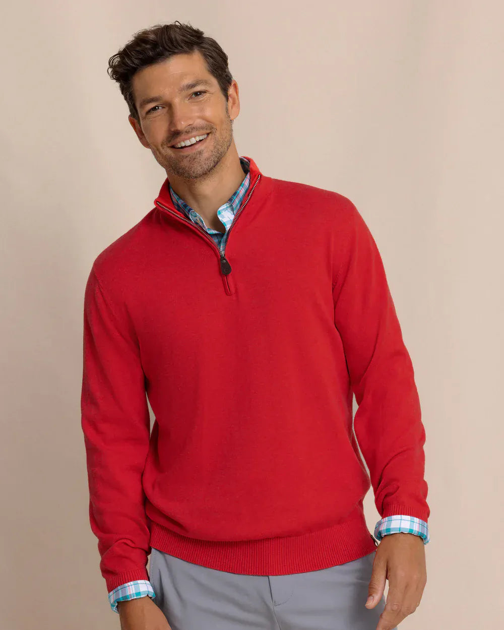 Southern Tide Sweaters HEATHER CRAB RED / M Whitehaven Heather Quarter Zip Sweater