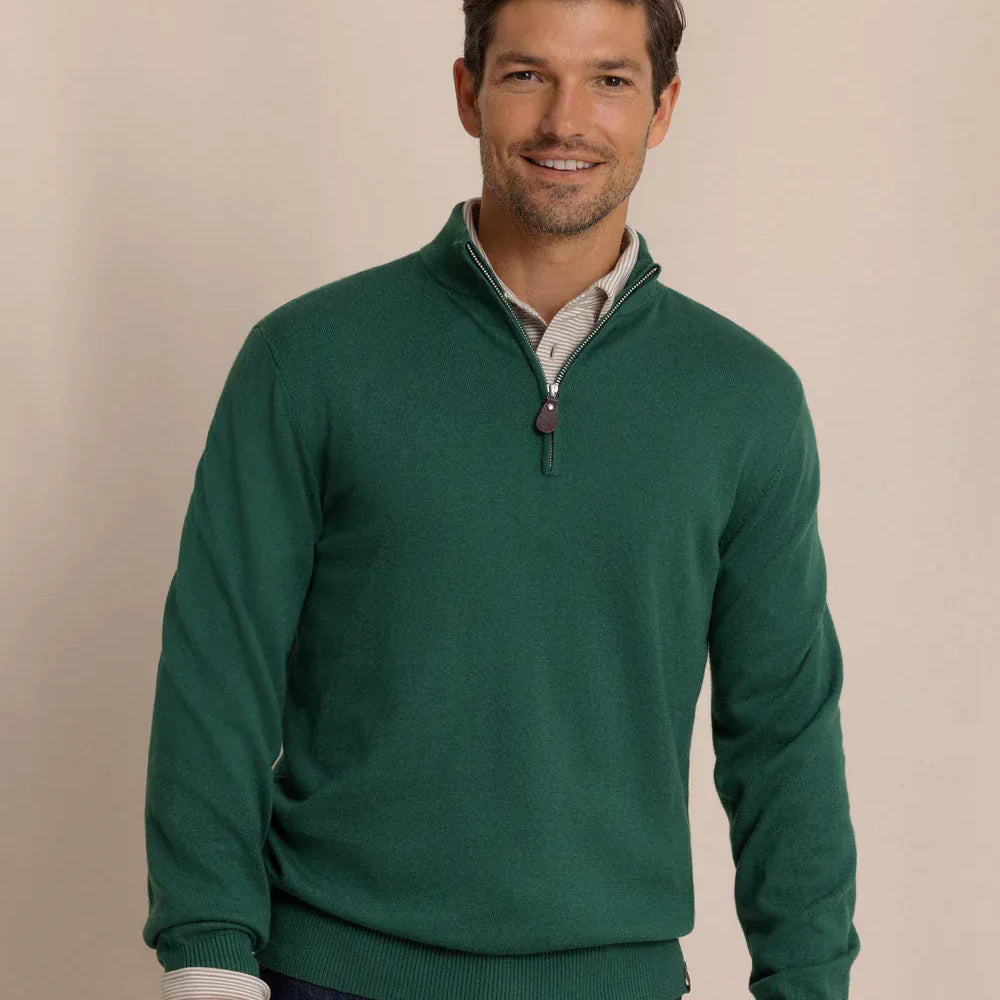 Southern Tide Sweaters HEATHER SALT MEADOW / M Whitehaven Heather Quarter Zip Sweater