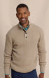 Southern Tide Sweaters HEATHER SANDSTONE KHAKI / S Bass Creek Heather Quarter Button Sweater