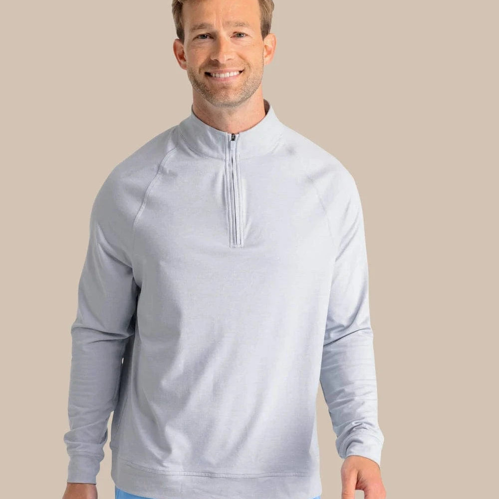 Southern Tide Sweaters Heather Slate Grey / S Cruiser Heather Quarter Zip Pullover