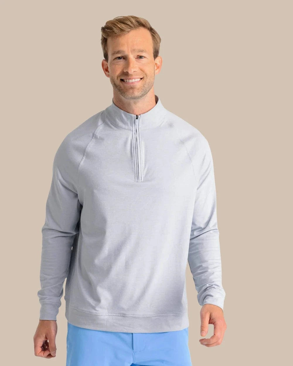 Southern Tide Sweaters Heather Slate Grey / S Cruiser Heather Quarter Zip Pullover