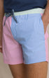 Southern Tide Swimwear Colorblock Seersucker Stripe Maritime Swim Trunk