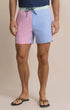Southern Tide Swimwear Colorblock Seersucker Stripe Maritime Swim Trunk