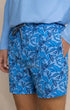 Southern Tide Swimwear Island Fronds Maritime Swim Trunk in Blue Stream