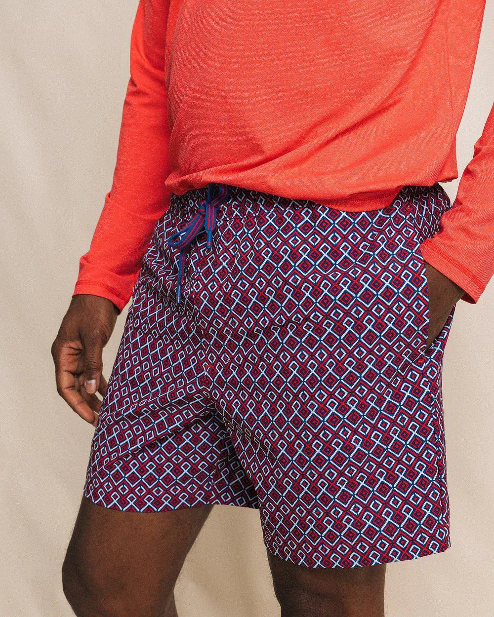 Southern Tide Swimwear Marine Mirage Maritime Swim Trunk