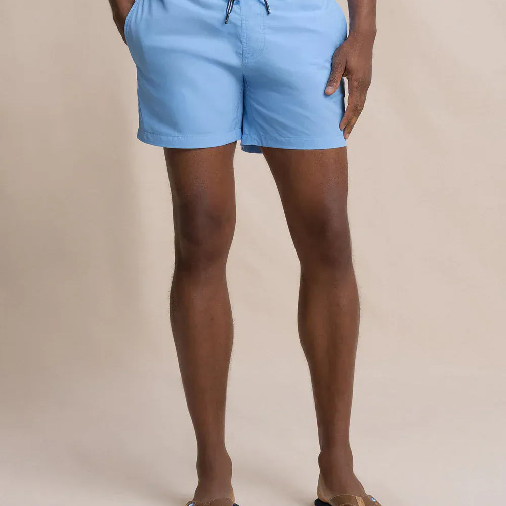 Southern Tide Swimwear Solid Maritime Swim Trunk in Ocean Channel