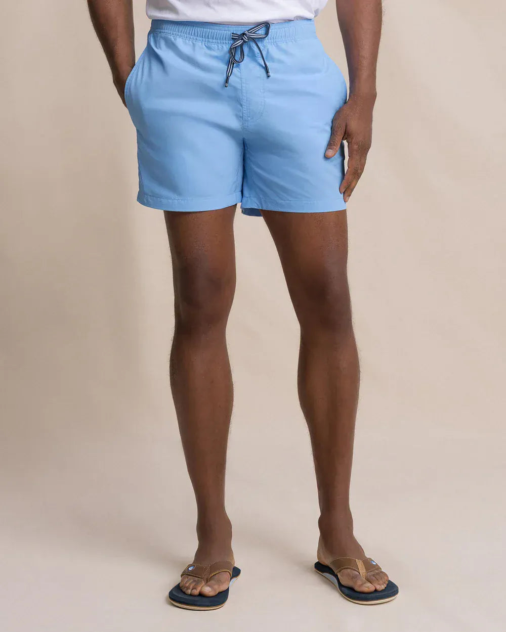 Southern Tide Swimwear Solid Maritime Swim Trunk in Ocean Channel