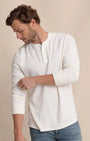 Southern Tide T-Shirts SAND WHITE / S Riveroak Rib Knit Henley