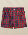 Southern Tide Underwear South Carolina Tartan Boxer in Crab Red