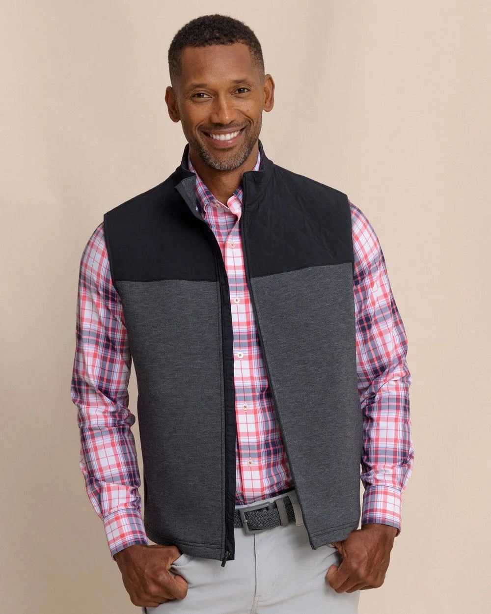 Southern Tide Vest CAVIAR BLACK / S Waterfront Quilted Vest
