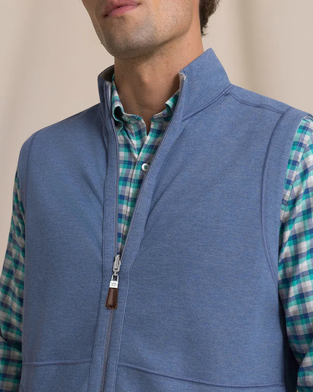 Southern Tide Vest Lightweight Knit Heather Reversible Vest