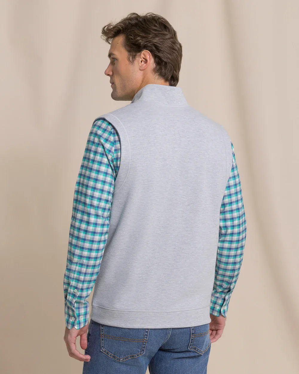 Southern Tide Vest Lightweight Knit Heather Reversible Vest