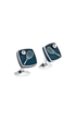 Tateossian Cufflinks NAVY / OS Sports Ice Abstract Cufflinks