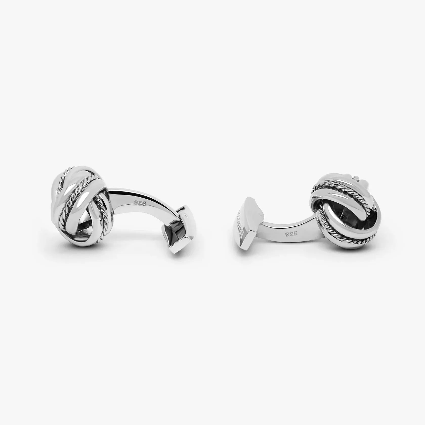 Tateossian Cufflinks Sterling Silver Royal Cable Knot cufflinks
