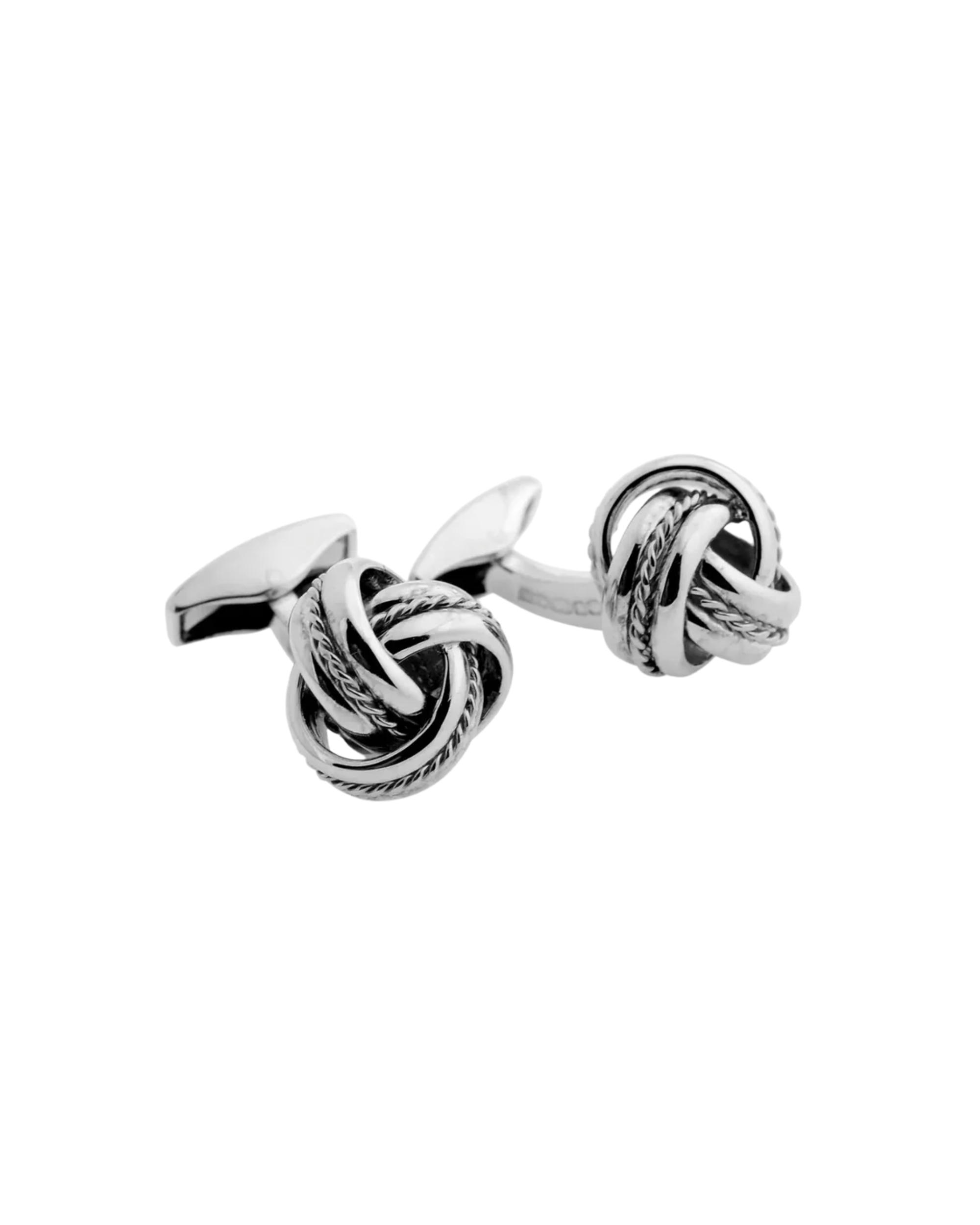 Tateossian Cufflinks Sterling Silver Royal Cable Knot cufflinks
