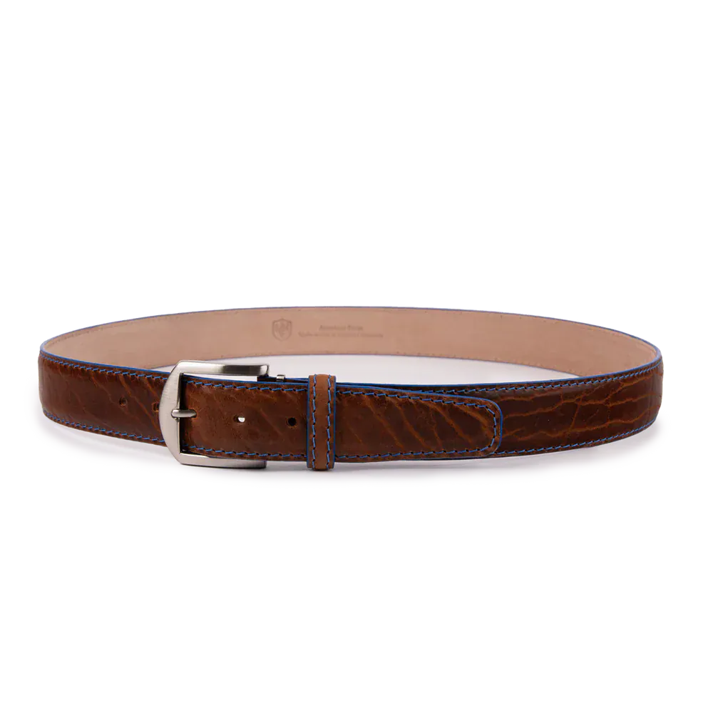 The Luxe Group (LEN) Belt American Bison - Cognac/Denim