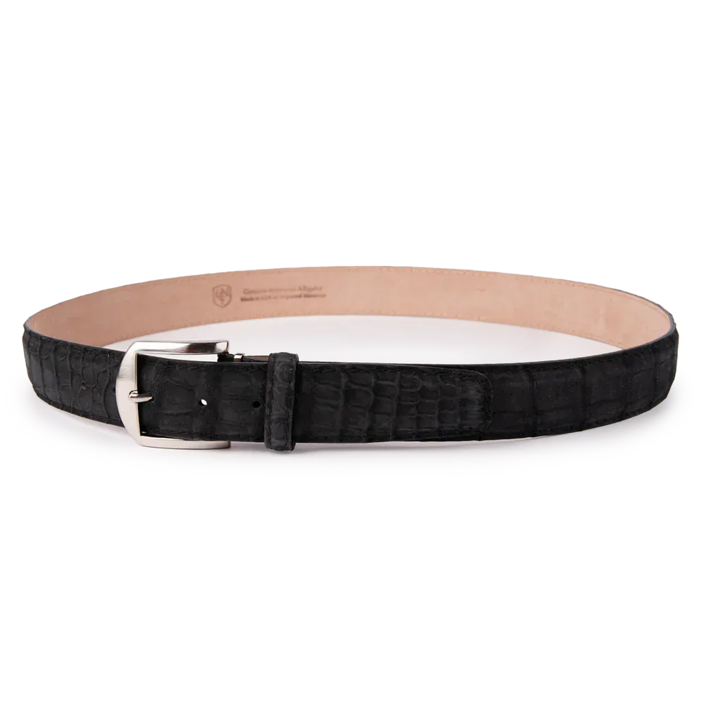 The Luxe Group (LEN) Belt BLACK / 40MM Buffed American Alligator in Black