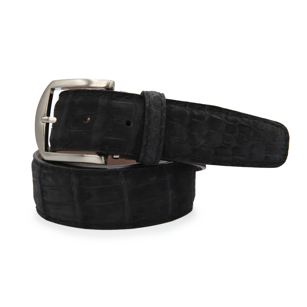The Luxe Group (LEN) Belt BLACK / 40MM Buffed American Alligator in Black