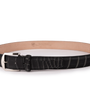 The Luxe Group (LEN) Belt BLACK-GREY / 40MM Ultra-Matte Two-Tone American Alligator - Black & Grey