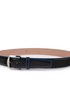 The Luxe Group (LEN) Belt BLACK/TAN / 40MM American Bison in Black/Denim