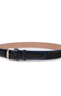 The Luxe Group (LEN) Belt BLACK/TAN / 40MM American Bison in Black/Denim